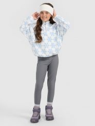 4F Legginsy z prążkowanej dzianiny dziewczęce - szare 140/146 (9-11 lat). Szare legginsy dla dziewczynek 4f, bez wzorów, z dzianiny. Za 89.99 zł.