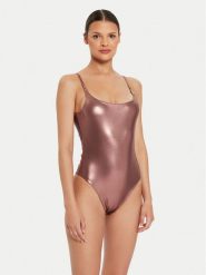 Guess Strój kąpielowy E4YJ11 KCDG0 Brązowy. Brązowe kostiumy jednoczęściowe damskie Guess, xs, z aplikacjami, z syntetyku. Za 289.99 zł.