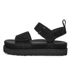 Sandały Ugg Australian W Goldenstar Damskie. Czarne sandały damskie UGG, bez wzorów, z materiału, bez obcasa, bez zapięcia. Za 576.99 zł.