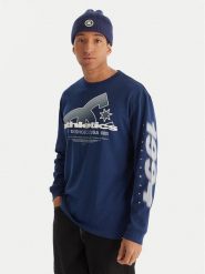 DC Shoes Longsleeve Slathletic EDYZT04357 Niebieski Heritage Fit. Niebieskie bluzki z długim rękawem męskie DC Shoes, l, bez wzorów, z bawełny, bez kołnierzyka. Za 189.99 zł.