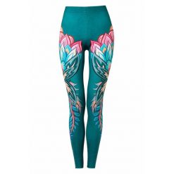 Legginsy sportowe damskie DEEP TRIP Flora. Zielone legginsy damskie DEEP TRIP, xs, bez wzorów, na jogę i pilates. Za 179.00 zł.