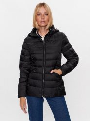 Tommy Hilfiger Kurtka przejściowa WW0WW39581 Czarny Regular Fit. Czarne kurtki damskie Tommy Hilfiger, xs, bez wzorów, z syntetyku, bez kaptura. Za 759.99 zł.