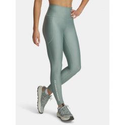Legginsy Damskie Treningowe Under Armour Szybkoschnące Tech Branded. Zielone legginsy damskie Under Armour, bez wzorów. Za 199.99 zł.