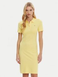 Tommy Hilfiger Sukienka codzienna WW0WW43228 Żółty Slim Fit. Żółte sukienki damskie Tommy Hilfiger, na co dzień, l, bez wzorów, z bawełny, bez kołnierzyka, bez ramiączek, proste. Za 309.99 zł.