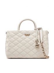 Guess Torebka HWQG96 32060 Écru. Torebki do ręki damskie Guess, z aplikacjami, ze skóry, bez dodatków. Za 359.99 zł.