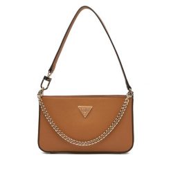 Torebka Guess. Brązowe torebki do ręki damskie Guess, z aplikacjami, klasyczne, bez dodatków. Za 309.99 zł.