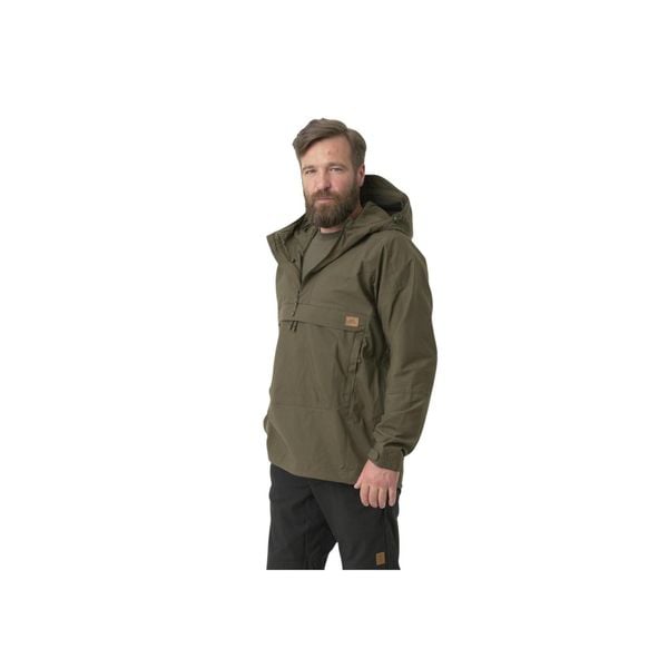 Kurtka turystyczna męska Helikon-Tex Woodsman Anorak. Zielone kurtki męskie HELIKON-TEX, m, bez wzorów, z bawełny, sportowe, bez kaptura. Za 294.00 zł.