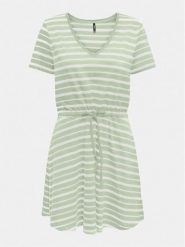 ONLY Sukienka codzienna May 15286935 Zielony Regular Fit. Zielone sukienki damskie Only, na co dzień, xs, bez wzorów, z bawełny, bez kołnierzyka, bez ramiączek, proste. Za 59.99 zł.