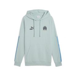 Męska bluza z kapturem Olympique Marsylia KING PUMA. Niebieskie bluzy męskie Puma, m, bez wzorów, z kapturem. Za 299.00 zł.