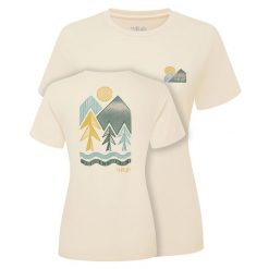 Koszulka damska bawełniana Rab Women's Tuku Vista Tee z krótkim rękawem. Fioletowe t-shirty damskie RAB, m, bez wzorów, z bawełny, bez kołnierzyka. Za 134.99 zł.