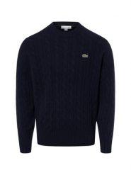 Lacoste sweter wełniany Mężczyźni Wełna niebieski, 8. Niebieskie swetry przez głowę męskie Lacoste, m, bez wzorów, z wełny, bez kołnierzyka. Za 799.95 zł.
