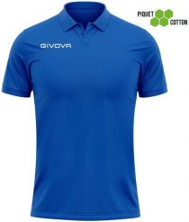 Koszulka polo Givova Polo Cotone Piquet Summer Blue. Niebieskie koszulki polo męskie Givova, na lato, xl, bez wzorów, z bawełny, biznesowe, bez ramiączek. Za 63.68 zł.