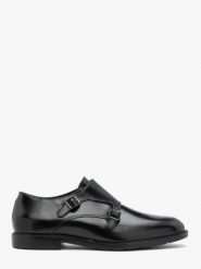 Czarne eleganckie monki. Czarne eleganckie półbuty Ryłko, ze skóry, eleganckie, bez zapięcia. Za 479.99 zł.