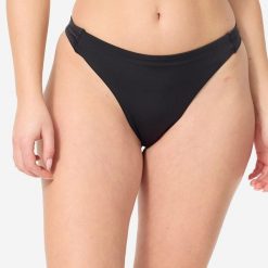 Dół kostiumu kąpielowego surfingowego damski Olaian Nais. Czarne bikini damskie OLAIAN, na lato, bez wzorów. Za 39.99 zł.