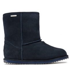 Śniegowce EMU Australia. Niebieskie buty zimowe chłopięce Emu Australia, bez wzorów, bez zapięcia. Za 479.99 zł.