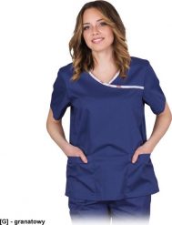 R.E.I.S. SENZA-J - Bluza ochronna z krótkim rękawem SENZA, damska, 52% bawełna, 45% poliester, 3% elastan, 150 g/m2 M. Brązowe bluzy damskie R.E.I.S., m, bez wzorów, z bawełny, bez kaptura. Za 73.01 zł.