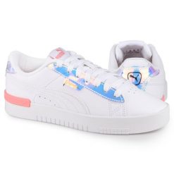 Buty damskie chologram Puma JADA CRYSTAL WINGS JR. Białe obuwie sportowe damskie Puma, bez wzorów, z materiału, trekkingowe. Za 139.00 zł.