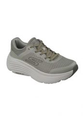 Buty SKECHERS MAX CUSHIONING ENDEA Zielony. Zielone obuwie sportowe damskie Skechers, bez wzorów, z materiału, na fitness i siłownię. Za 320.99 zł.