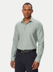 Calvin Klein Koszula LV019EU148 Zielony jasny Slim Fit. Zielone koszule męskie Calvin Klein, m, bez wzorów, z bawełny, biznesowe, bez kołnierzyka, bez ramiączek. Za 369.99 zł.