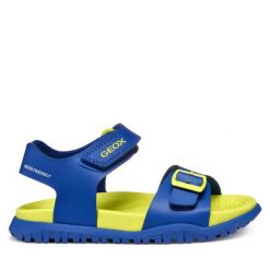 Sandały Geox. Niebieskie sandały chłopięce Geox, bez zapięcia. Za 219.99 zł.