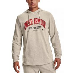 Bluza męska z kapturem Under Armour Rival Try Athlc Dept Hd. Czerwone bluzy męskie Under Armour, m, bez wzorów, z kapturem. Za 159.99 zł.