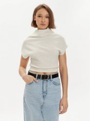 Gina Tricot Bluzka 22932 Écru Regular Fit. Bluzki damskie Gina Tricot, xl, bez wzorów, z syntetyku, bez kołnierzyka, bez ramiączek. Za 169.99 zł.