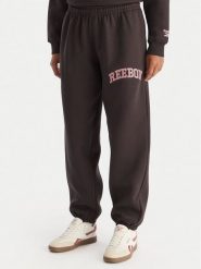 Reebok Spodnie dresowe Marvs RK25165CCW Czarny Regular Fit. Czarne spodnie dresowe damskie Reebok, xl, bez wzorów, z bawełny. Za 199.99 zł.