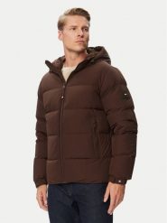 Tommy Hilfiger Kurtka puchowa MW0MW45303 Brązowy ciemny Regular Fit. Brązowe kurtki męskie Tommy Hilfiger, m, bez wzorów, z puchu, bez kaptura. Za 1,499.00 zł.