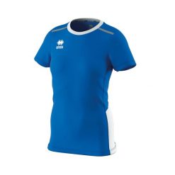 Koszulka damska Errea Konnor. Niebieskie koszulki sportowe damskie ERREA, l, z aplikacjami, z materiału, bez kołnierzyka, bez ramiączek, do biegania. Za 105.50 zł.