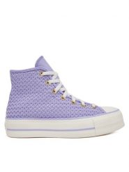 Converse Trampki Chuck Taylor All Star Lift Platform Knit Kadın Mor A13644C Fioletowy. Fioletowe trampki i tenisówki damskie Converse, bez wzorów, z materiału, retro, bez zapięcia. Za 289.99 zł.