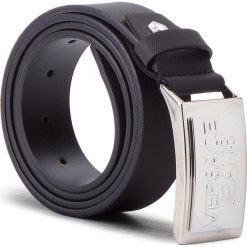 Pasek Męski VERSACE JEANS - D8YSBF16 100 70855 899. Czarne paski damskie Versace Jeans, w paski, z jeansu. W wyprzedaży za 389.00 zł.