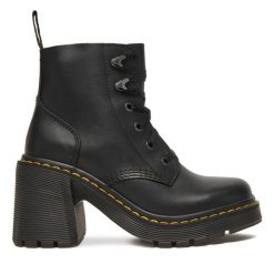 Trzewiki Dr. Martens. Czarne botki damskie Dr. Martens, bez obcasa, na słupku, bez zapięcia. Za 789.99 zł.