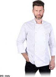 R.E.I.S. MEZZO - Bluza kucharska z długim rękawem, męska, tkana S. Bluzy męskie R.E.I.S., m, bez wzorów, bez kaptura. Za 87.95 zł.