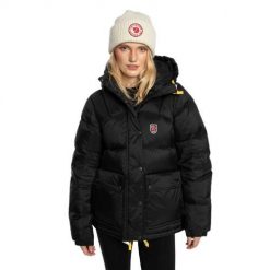 Kurtka zimowa damska Fjällräven Expedition. Czarne kurtki damskie Fjällräven, na zimę, l, bez wzorów, bez kaptura, trekkingowe. Za 2,770.25 zł.