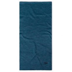 Lekki choker z wieloma zadrapaniami Buff. Niebieskie szaliki i chusty damskie Buff, bez wzorów, z wełny, sportowe. Za 99.99 zł.