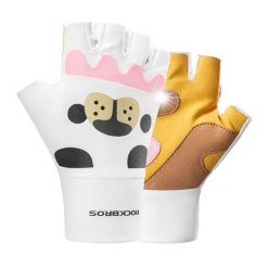 Dziecięce rękawiczki rowerowe - Rockbros 1622003601 S(4-6 lat. Białe rękawiczki dziecięce ROCKBROS, bez wzorów. Za 49.00 zł.