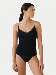 Ysabel Mora Podkoszulek 19459 Czarny Slim Fit. Czarne koszule nocne damskie ysabel mora, xl, bez wzorów, z wiskozy. Za 109.99 zł.