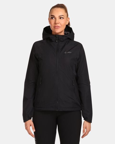 Damska kurtka outdoorowa Kilpi OLVERA-W. Czarne kurtki damskie Kilpi, bez wzorów, z materiału, bez kaptura. Za 370.41 zł.