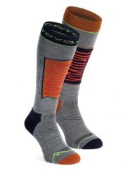 Skarpety narciarskie Ortovox Free Ride Long Socks. Szare skarpety męskie ORTOVOX, bez wzorów, z elastanu. Za 182.59 zł.