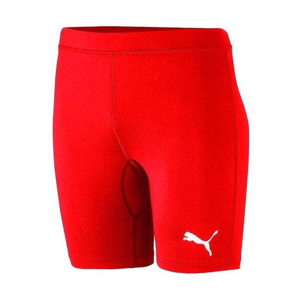 Spodenki Damskie Liga Base Layer. Czerwone szorty sportowe damskie Puma, bez wzorów, sportowe, trekkingowe. Za 207.99 zł.