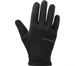 Rękawiczki kolarskie W LIGHT THERMAL, damskie. Czarne rękawiczki damskie Shimano, bez wzorów, z elastanu. Za 157.50 zł.