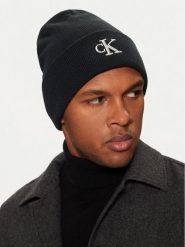 Calvin Klein Czapka Monogram Embro Beanie K50K512145 Szary. Szare rękawiczki męskie Calvin Klein, na zimę, bez wzorów, z materiału. Za 139.99 zł.