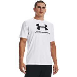 Koszulka sportowa męska Under Armour Sportstyle Logo Tee. Białe koszulki sportowe męskie Under Armour, m, bez wzorów, bez kołnierzyka, bez ramiączek. Za 110.00 zł.