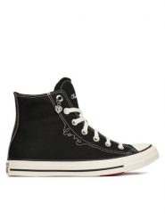 Converse Trampki Chuck Taylor All Star Hearts A19056C Czarny. Czarne trampki i tenisówki damskie Converse, bez wzorów, z materiału, retro, bez zapięcia. Za 379.99 zł.