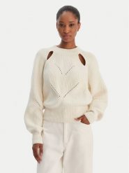 BOSS Sweter Farlant 50554767 Beżowy Relaxed Fit. Brązowe swetry damskie Boss, s, bez wzorów, z bawełny, bez kołnierzyka, bez ramiączek, bez kaptura. Za 999.99 zł.