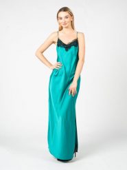 Pinko Sukienka "Arneis" | 101411 A0VB | Kobieta | Zielony. Zielone sukienki damskie Pinko, bez wzorów, z koronki, bez kołnierzyka, bez ramiączek, maxi, dopasowane. W wyprzedaży za 419.00 zł.