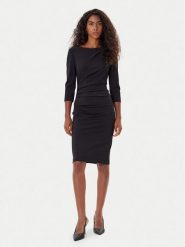 Rinascimento Sukienka koktajlowa CFC0126154003 Czarny Slim Fit. Czarne sukienki damskie Rinascimento, m, bez wzorów, z syntetyku, wizytowe, bez kołnierzyka, bez ramiączek. Za 529.99 zł.
