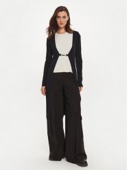 Sisley Kardigan 1WTHM6021 Czarny Slim Fit. Czarne kardigany damskie Sisley, m, bez wzorów, z syntetyku. Za 199.99 zł.
