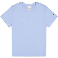Damska Koszulka. Niebieskie koszulki sportowe damskie Champion, bez wzorów, sportowe, bez kołnierzyka. Za 131.99 zł.