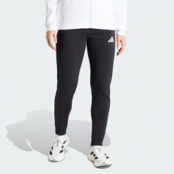 Spodnie dresowe Entrada26. Białe spodnie dresowe damskie Adidas, l, z aplikacjami, z bawełny. Za 199.00 zł.